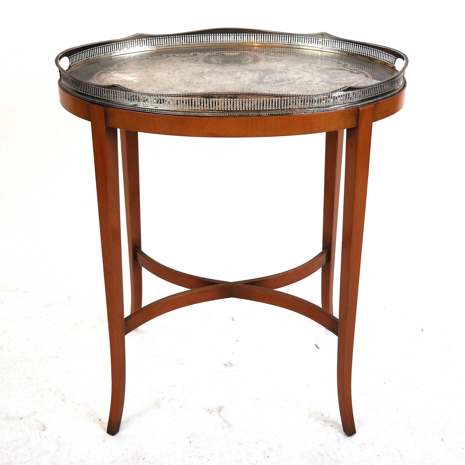 English Silver Plate Tray Top Table (1 of 8)