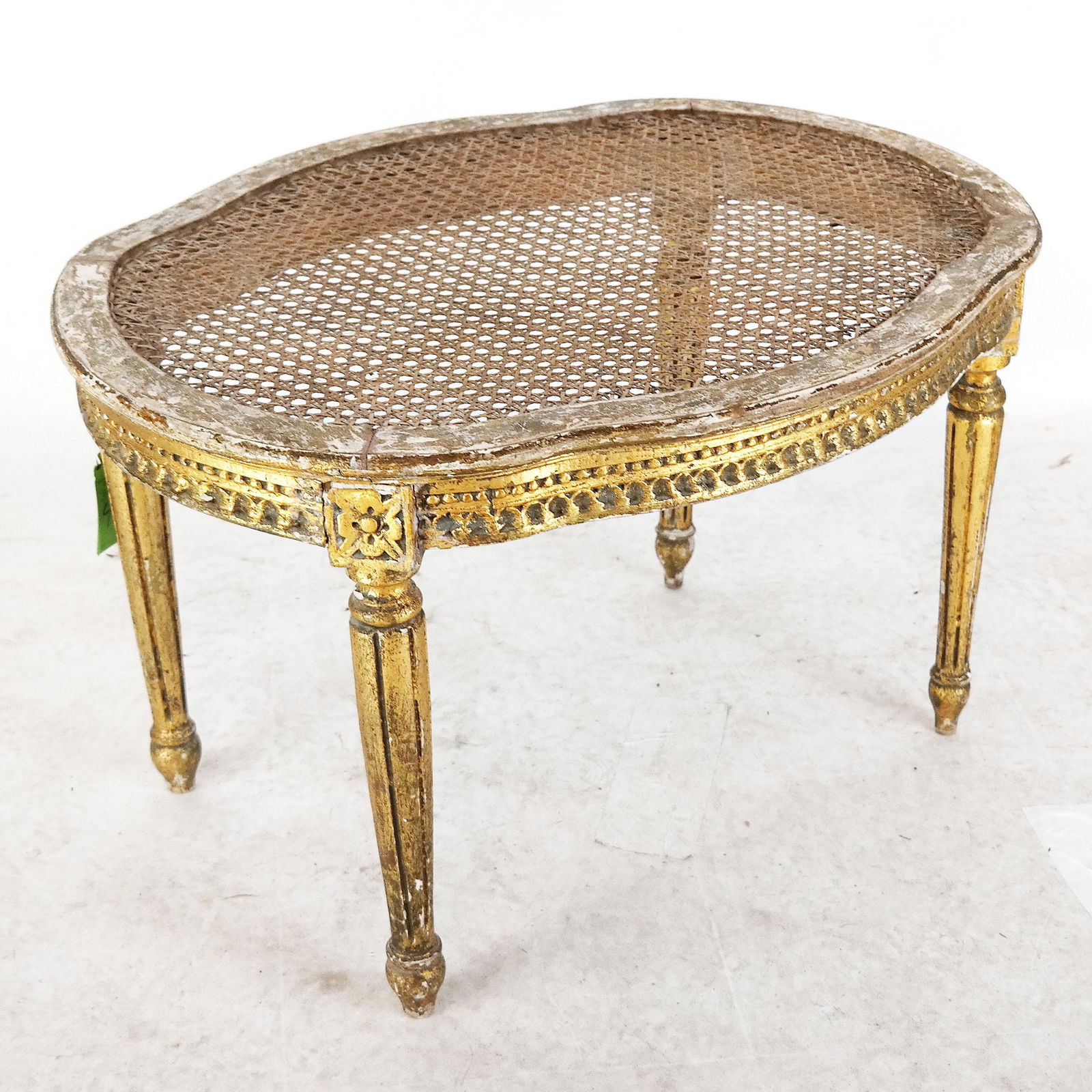 Louis XVI Carved Gilt Bench (1 of 6)