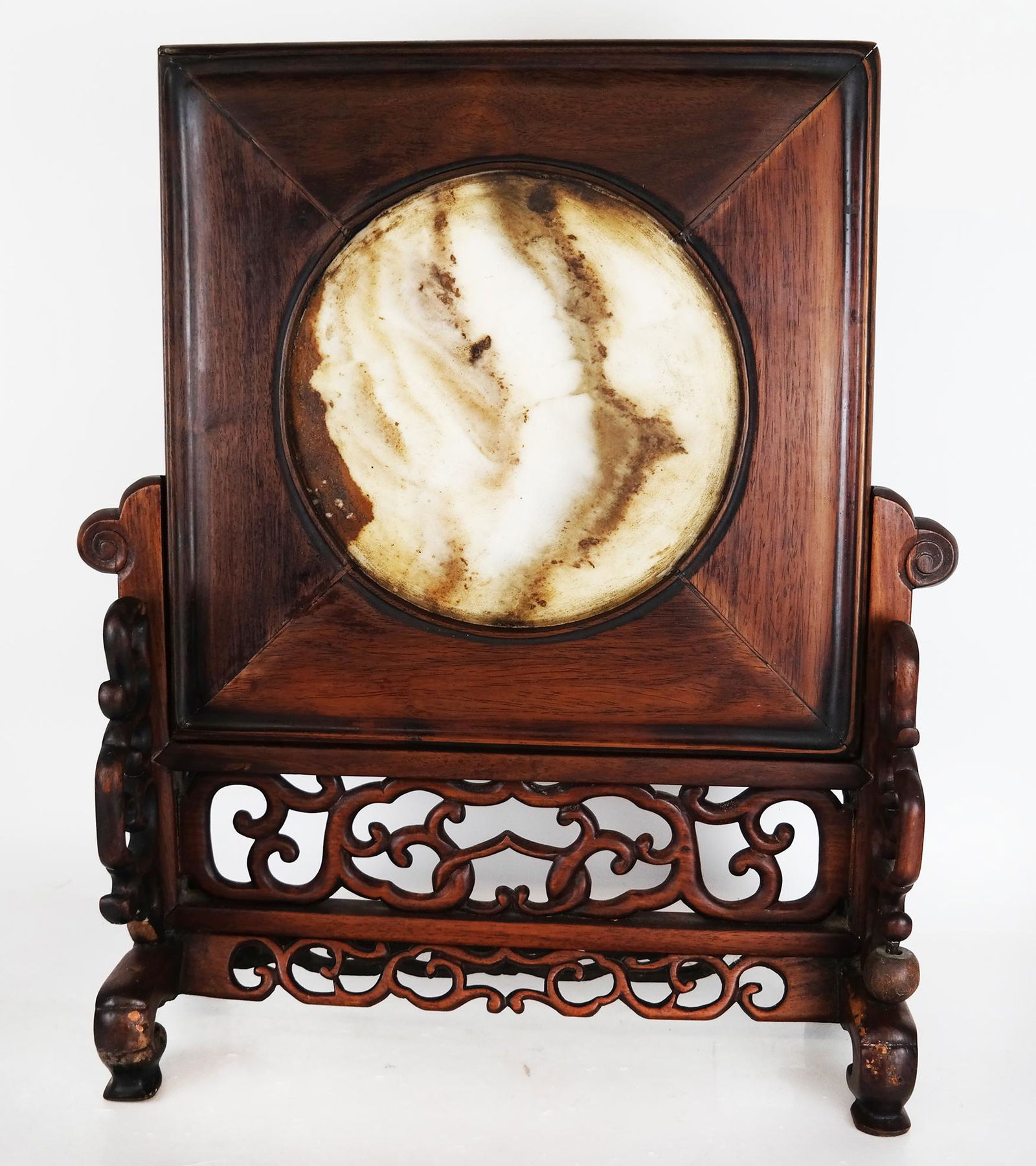 Antique Chinese Marble Inset Table Screen (1 of 11)