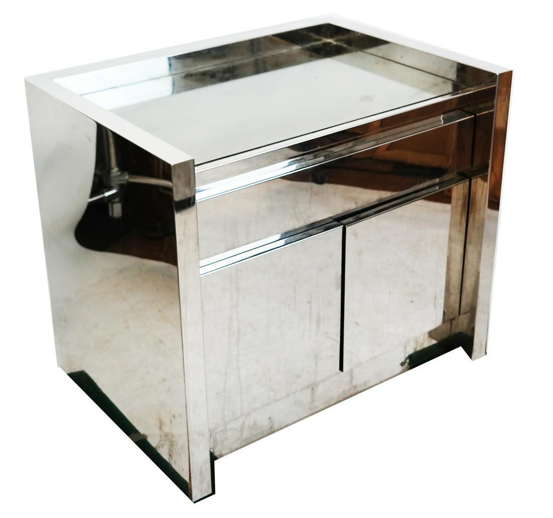 Contemporary Mirrored Side Table (1 of 8)