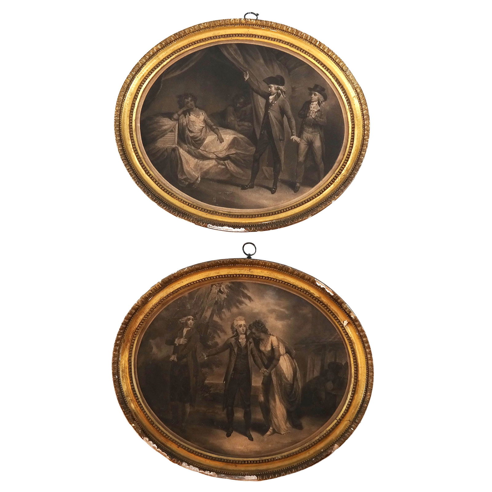 Pair of 18th C. Engravings in Oval Frames (1 of 10)