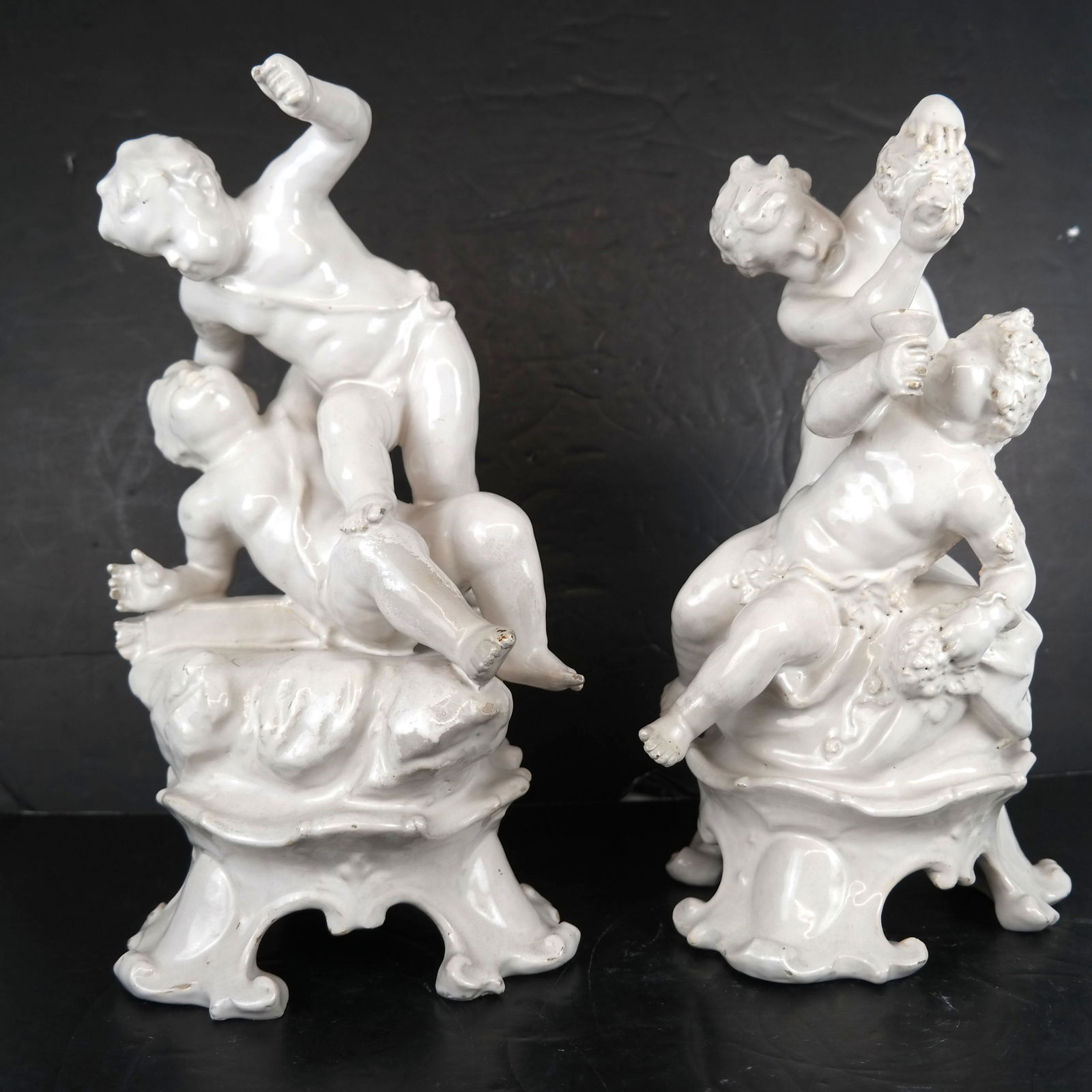 Pair of Blanc-de-Chine Porcelain Putti Groups (1 of 7)