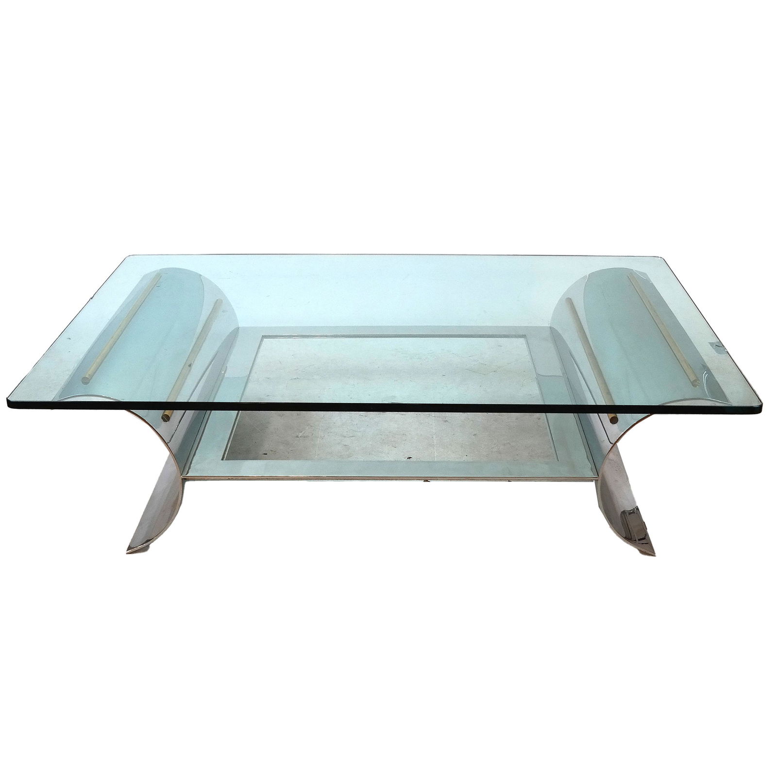 Modern Chrome and Glass Coffee Table (1 of 13)