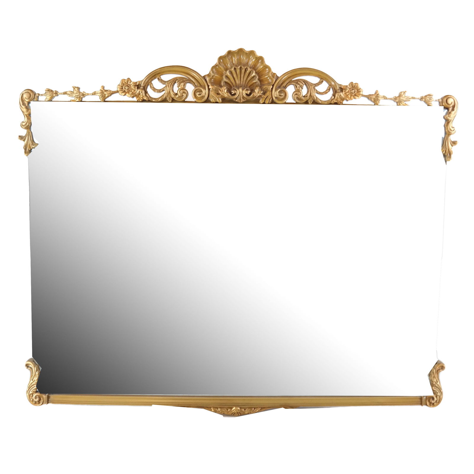 Painted Shell Crest Mirror (1 of 6)