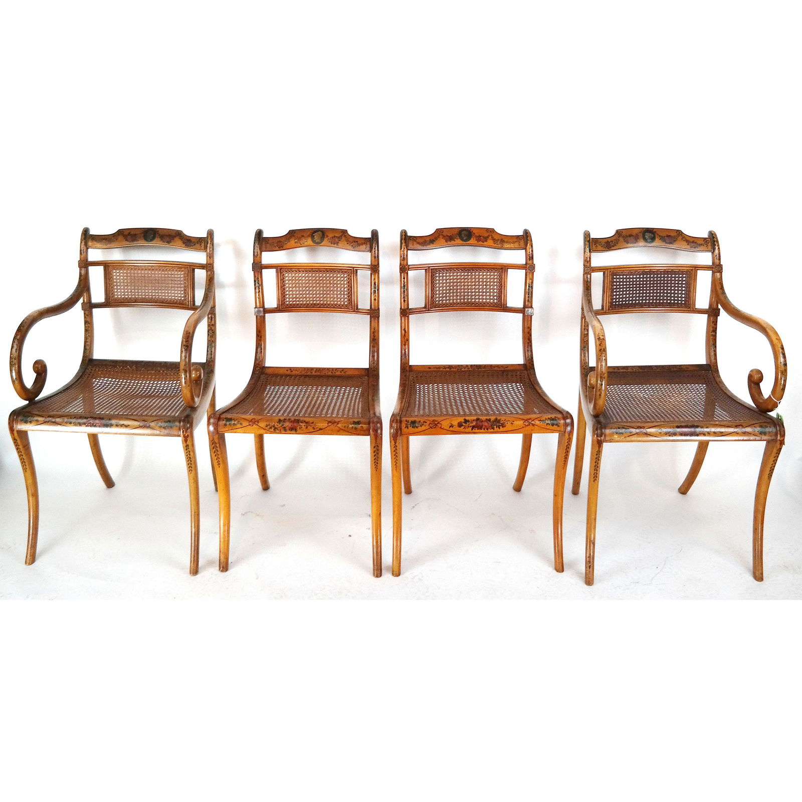 Set of Four Adams-Style Arm Chairs (1 of 10)