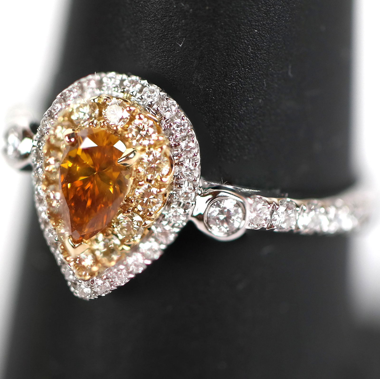 Orange Pear-Shaped Diamond Ring (1 of 8)