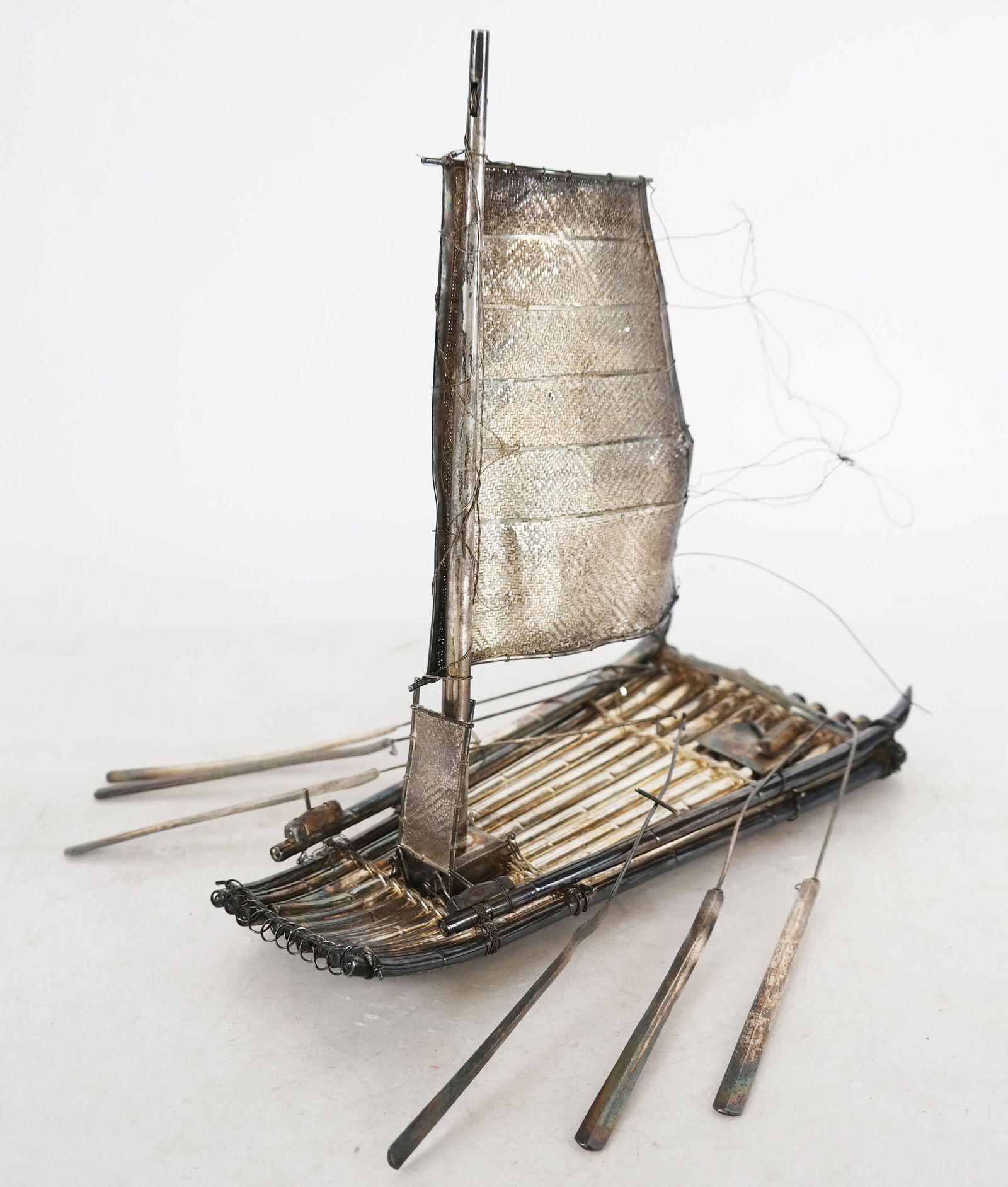 Chinese Silver Model of a "Junk" (1 of 11)