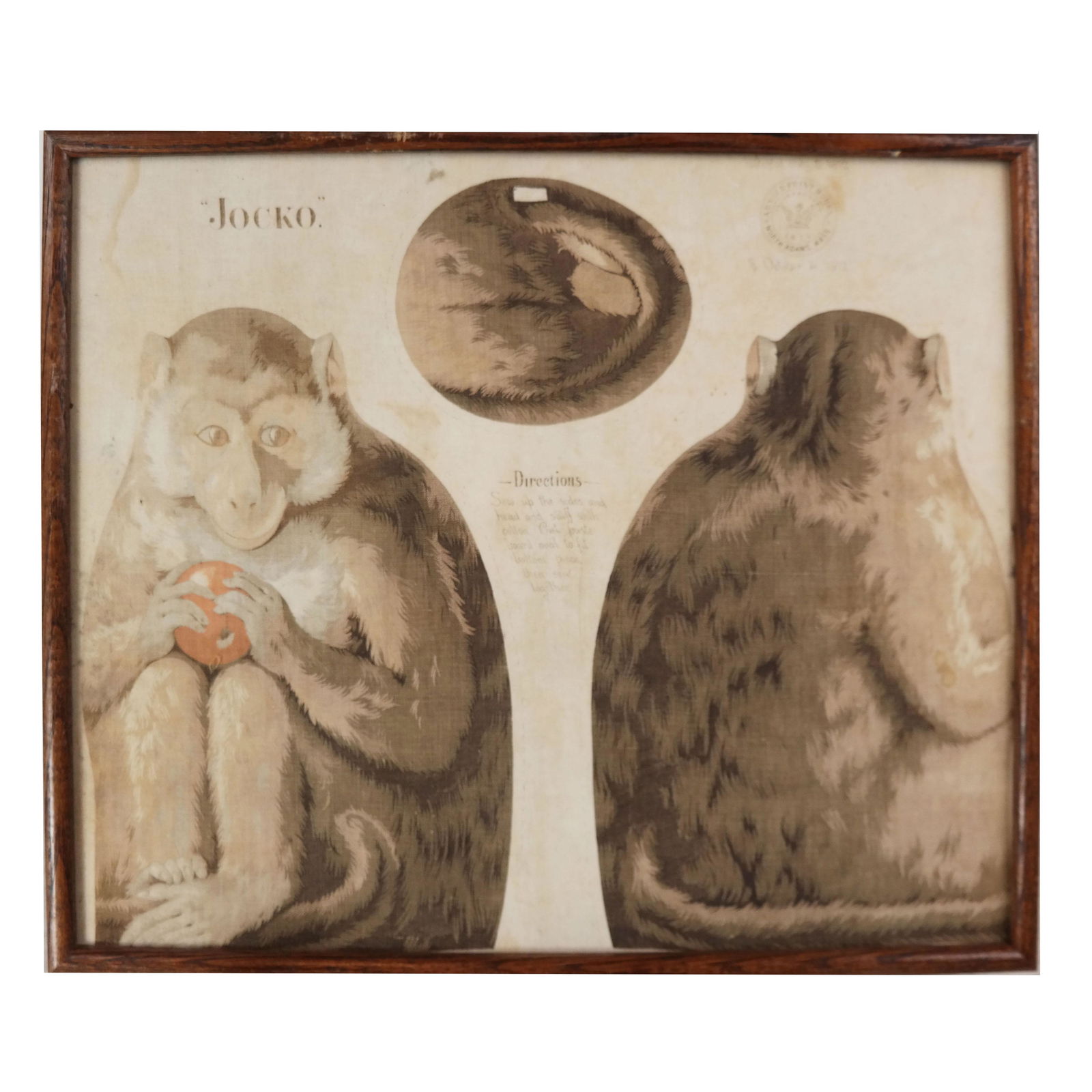 Framed Cloth "Jocko" Doll from Arnold Print Works (1 of 8)
