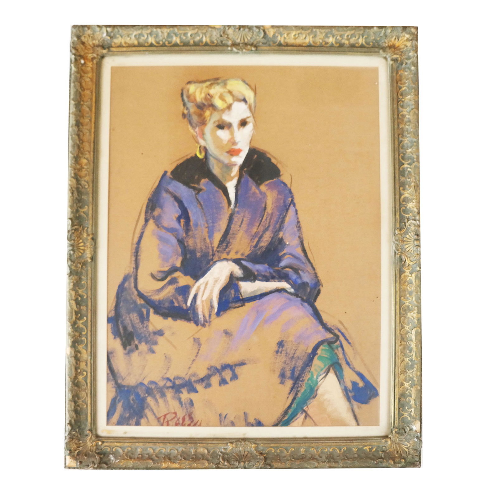 Otto Van REES: Portrait of a Woman - Pastel Painting (1 of 5)