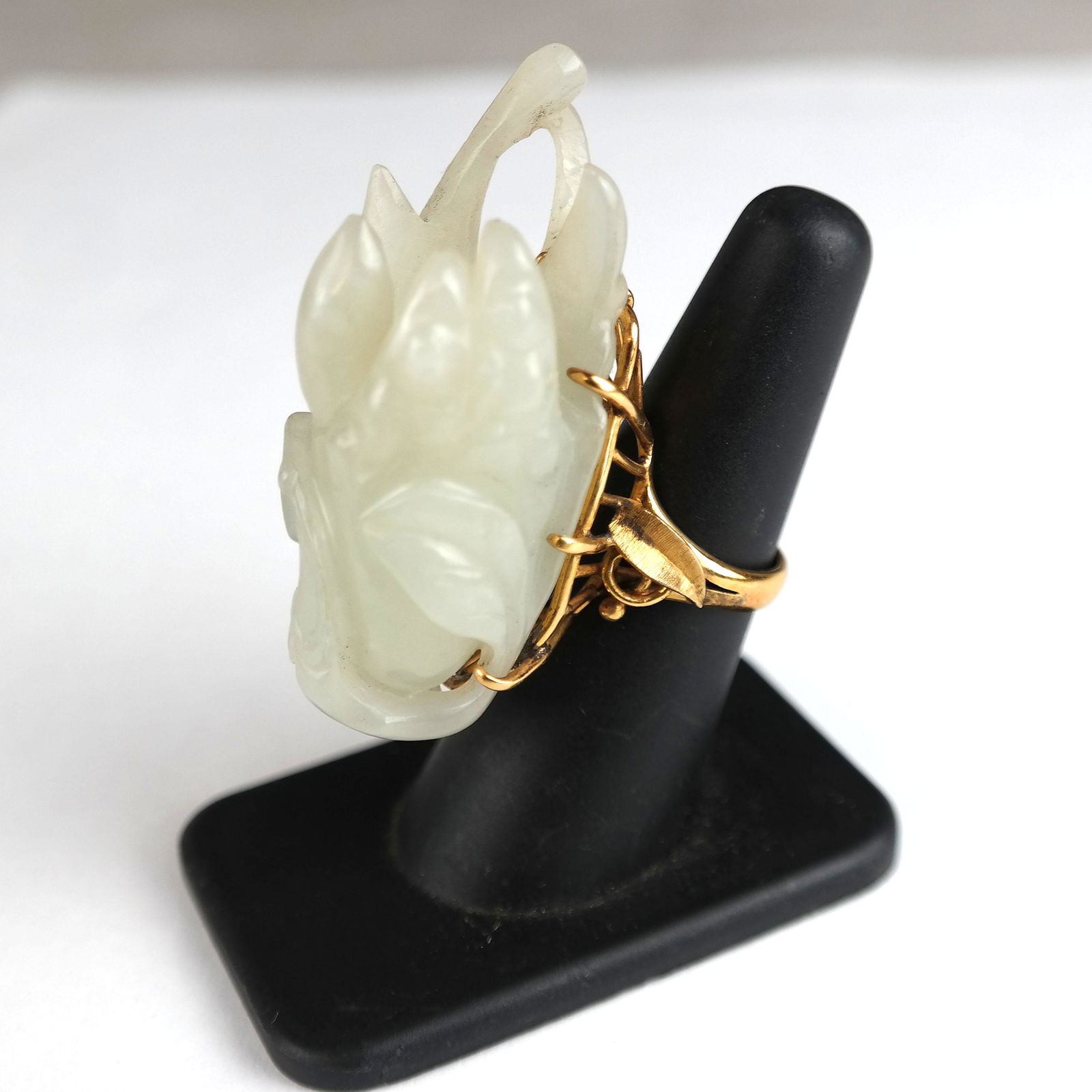 14K Gold and Carved Jade Ring (1 of 12)