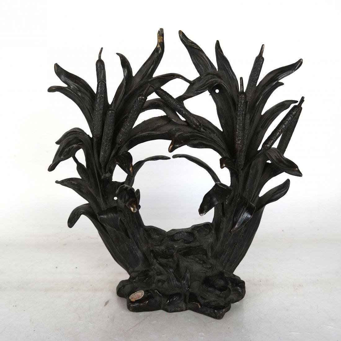 Bronze Leaves & Cat-Tails Form Relief (1 of 4)