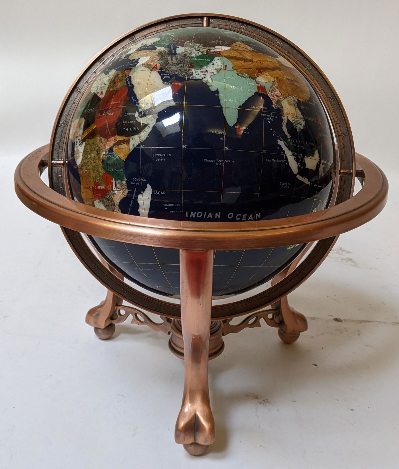 Brass World Globe on Table Stand (1 of 11)