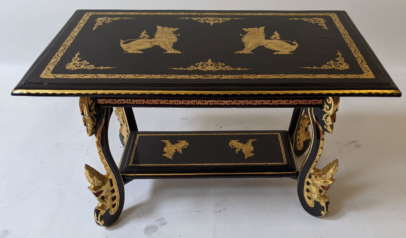 Black Lacquer Tibetan Low Table (1 of 8)