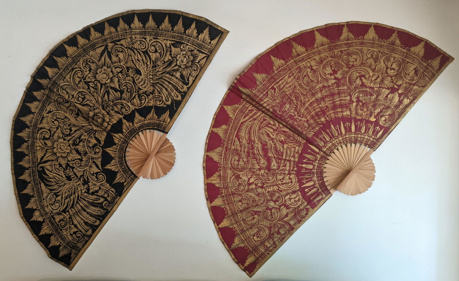Pair Large Asian Fans (1 of 9)