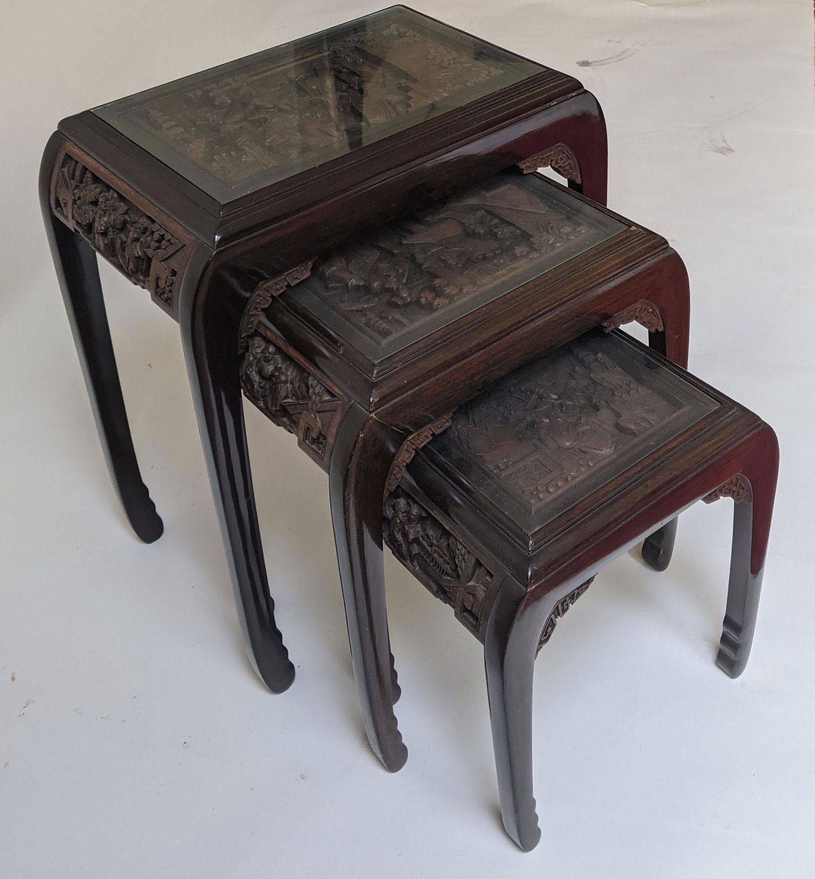 Chinese Carved Stacking Tables (1 of 11)