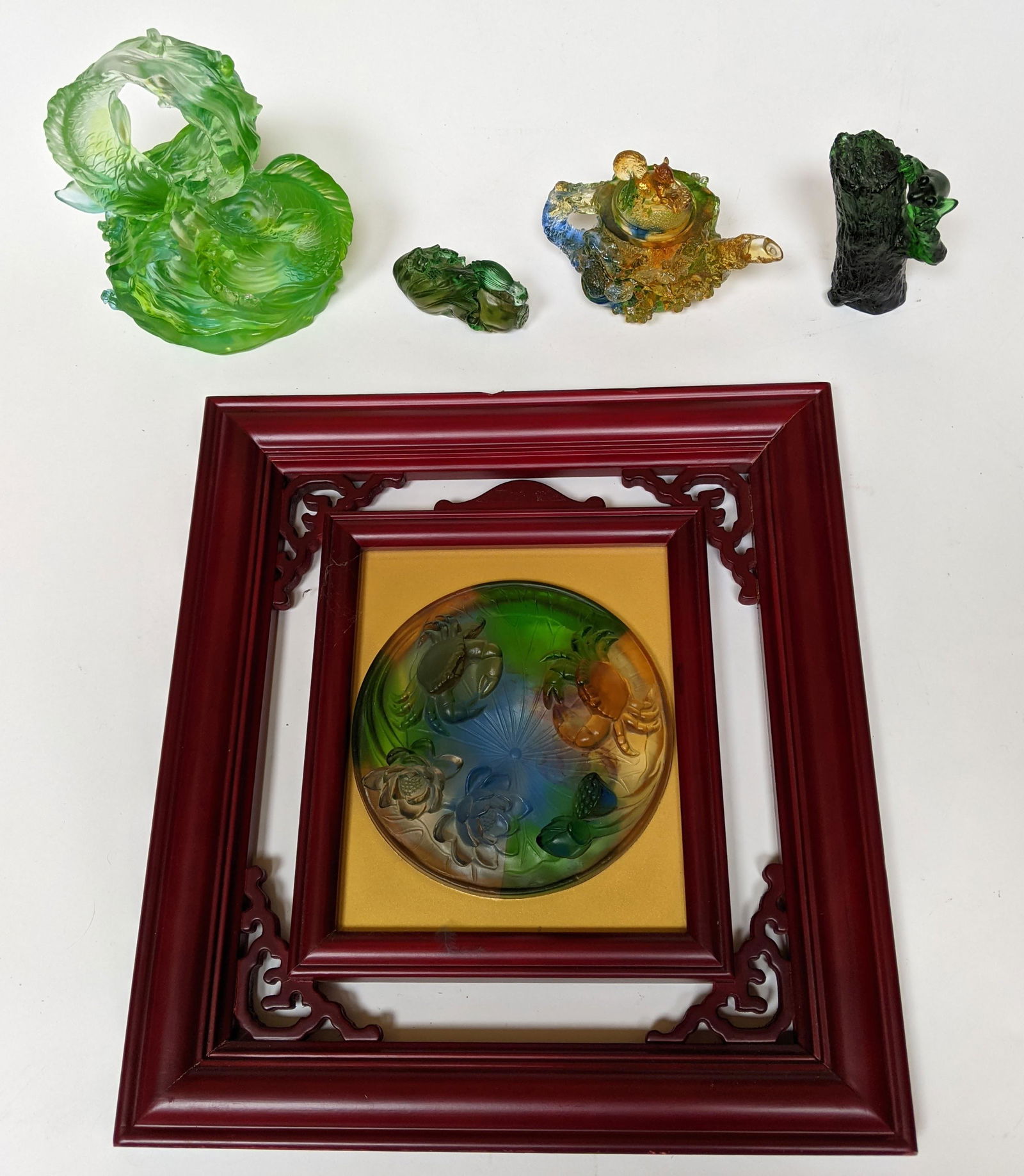 Lot of Chinese Art Glass Figures (1 of 20)