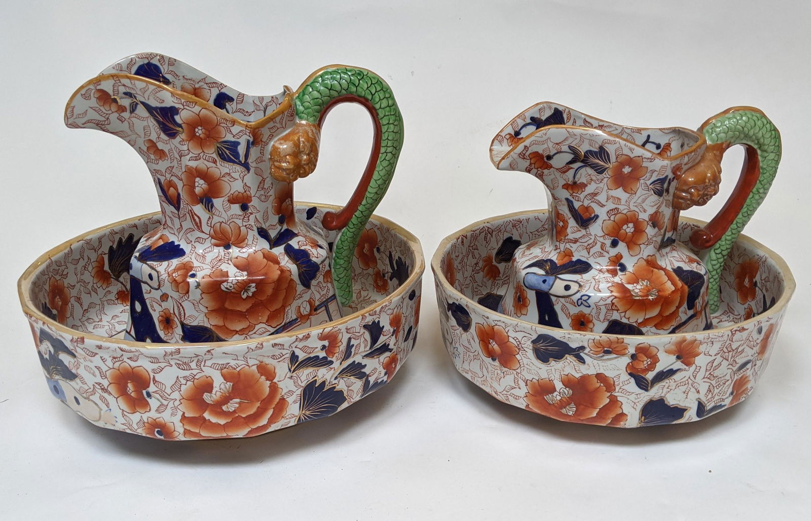 Two Sets of Mason Ironstone Bowl and Pitcher (1 of 17)