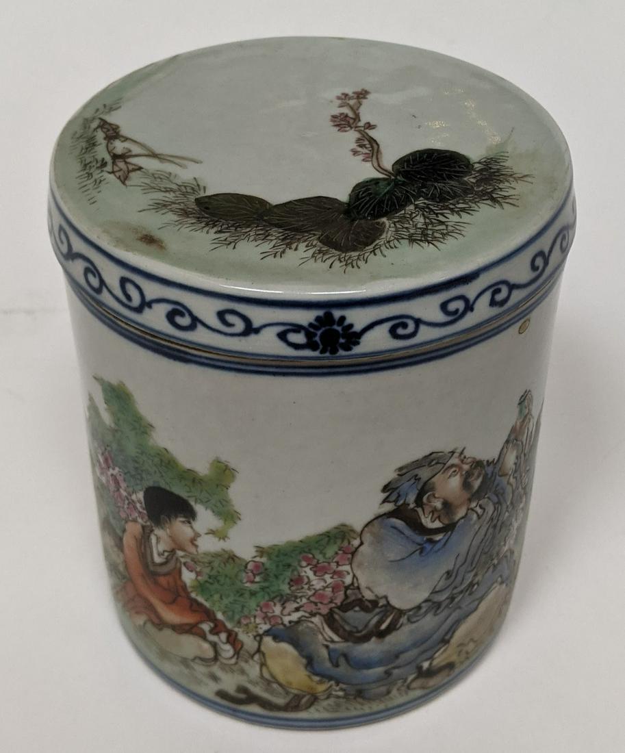 Antique Southeast Asian Porcelain Decorated Tea Ca (1 of 12)