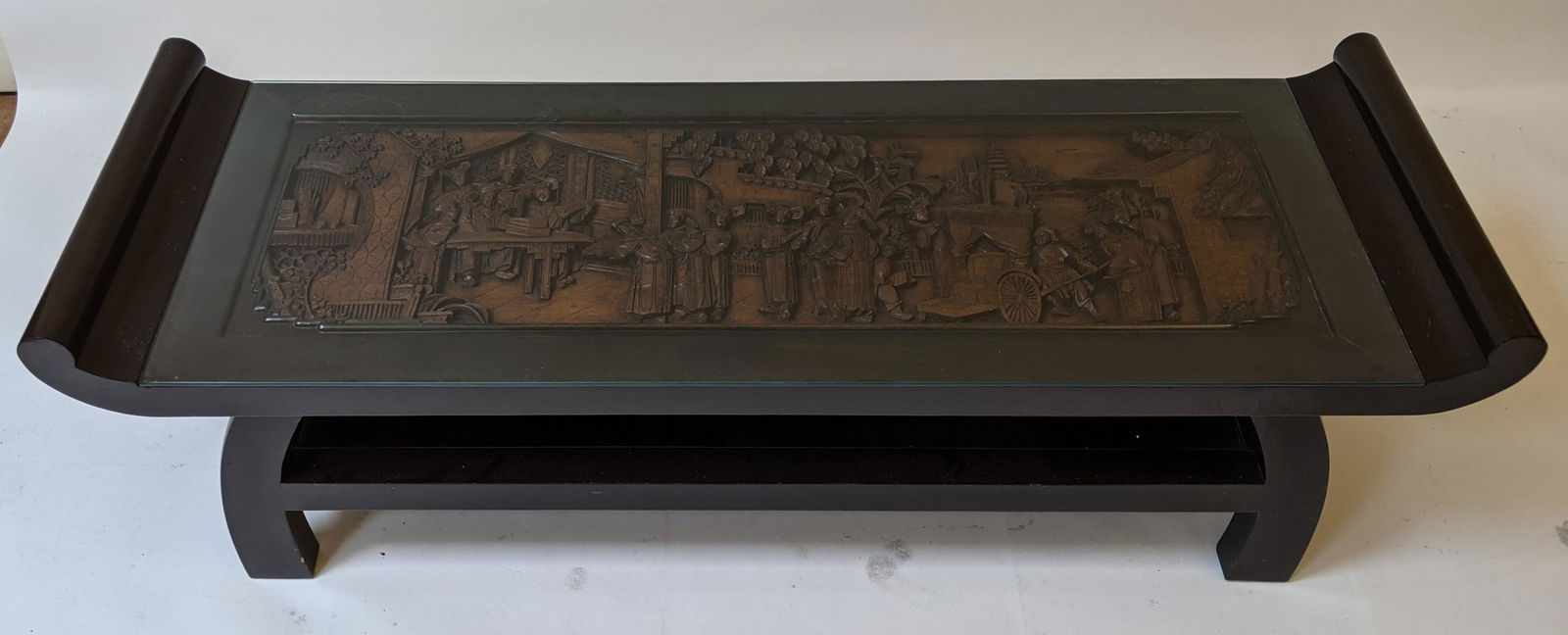 Chinese Carved Scenic Coffee Table (1 of 10)