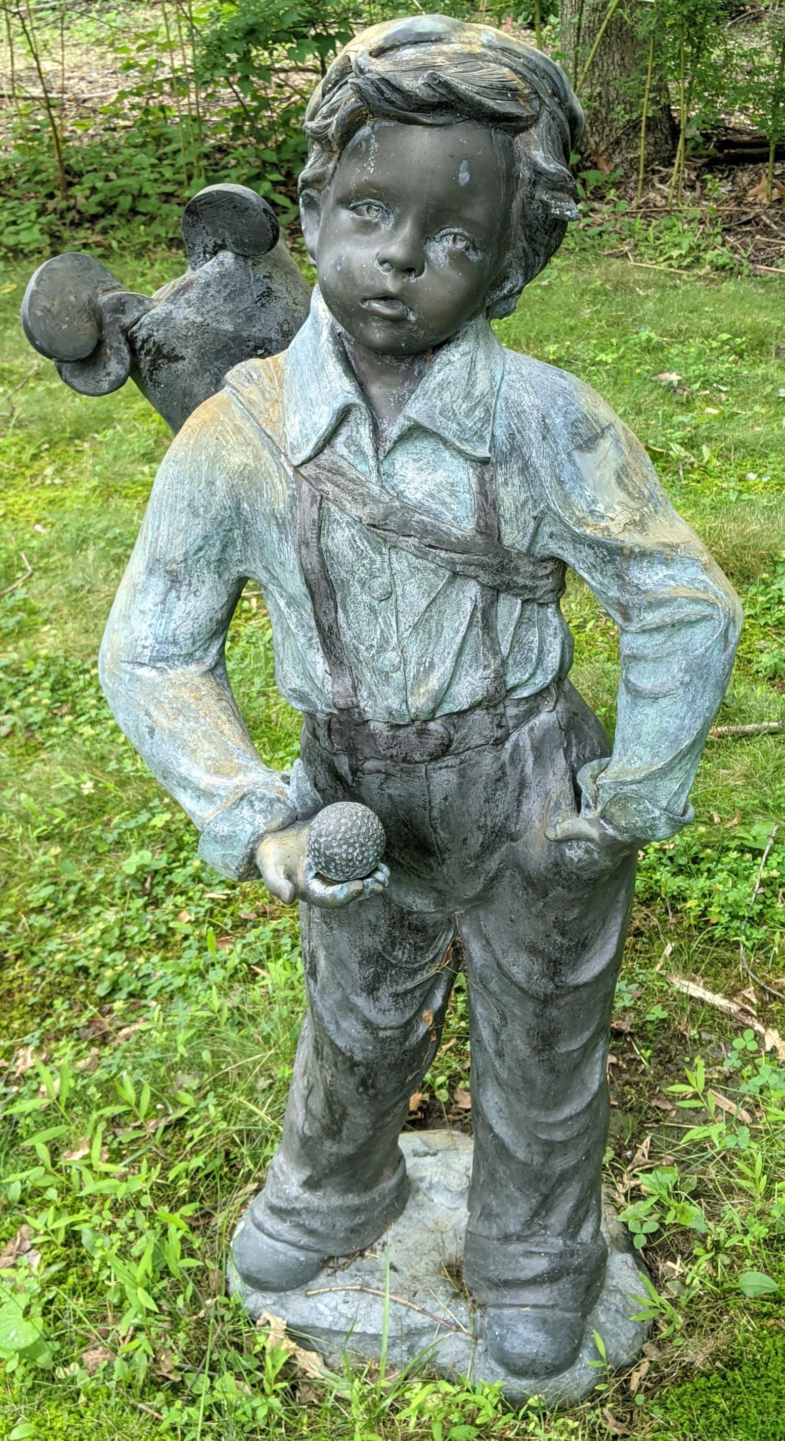 Bronze Outdoor Sculpture of Young Golfer (1 of 11)