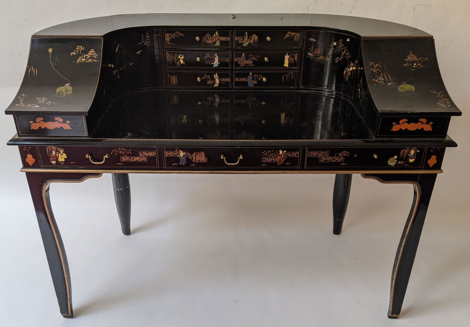 Asian Black Lacquered Carlton House Desk (1 of 13)