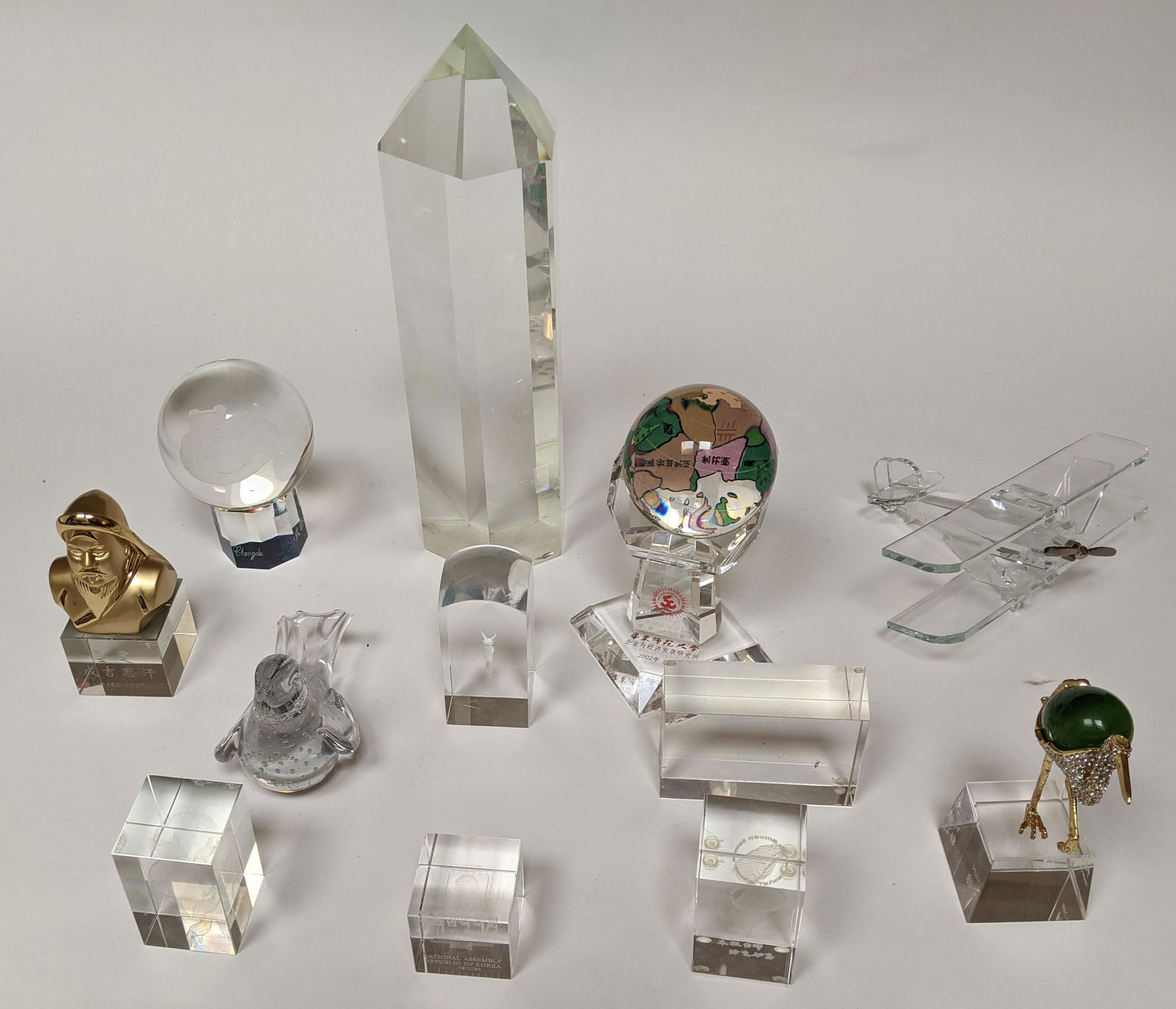 12 Assorted Crystal Spheres, Paperweights, Etc. (1 of 20)
