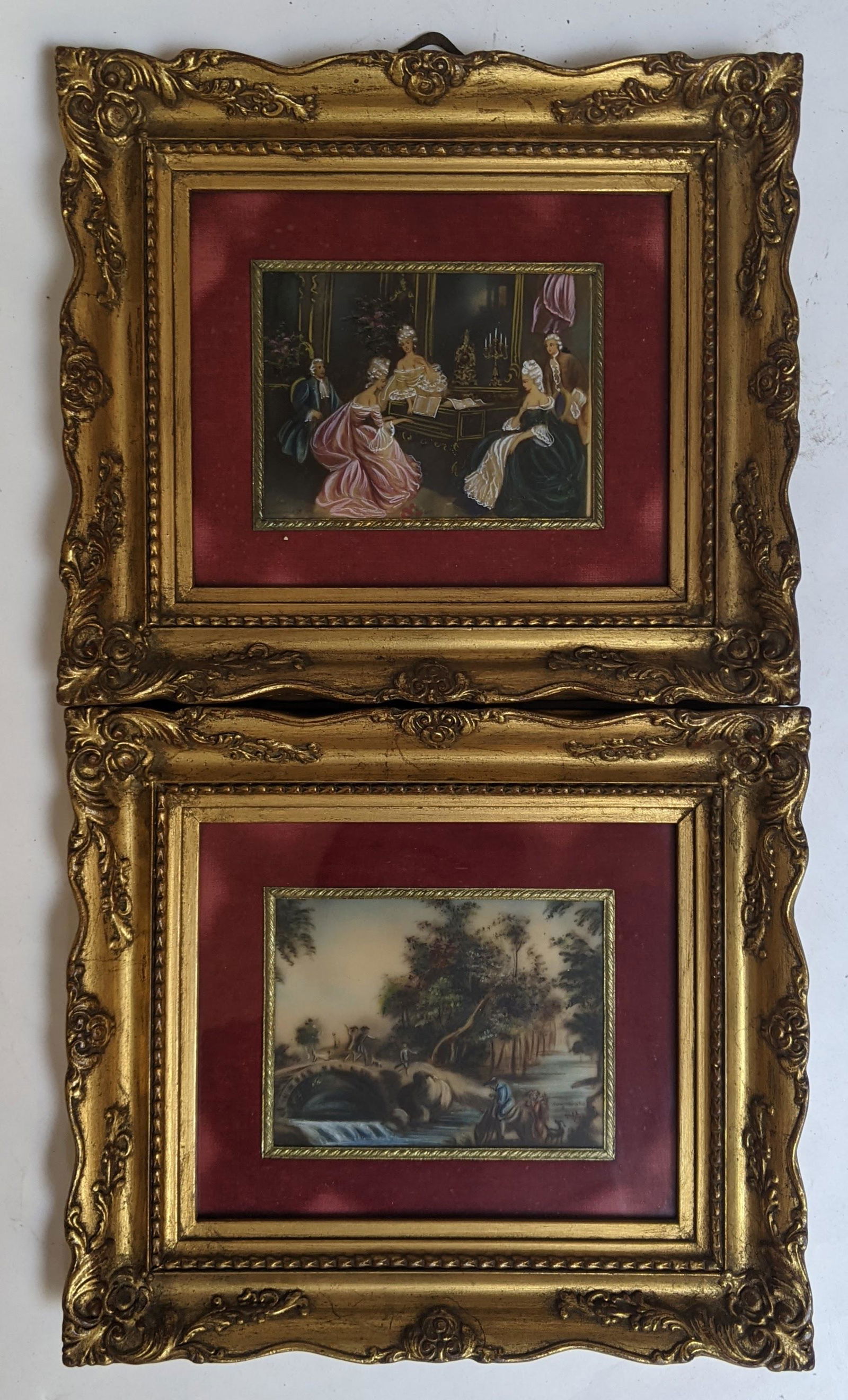 Pair of Italian Framed Miniature Paintings (1 of 8)