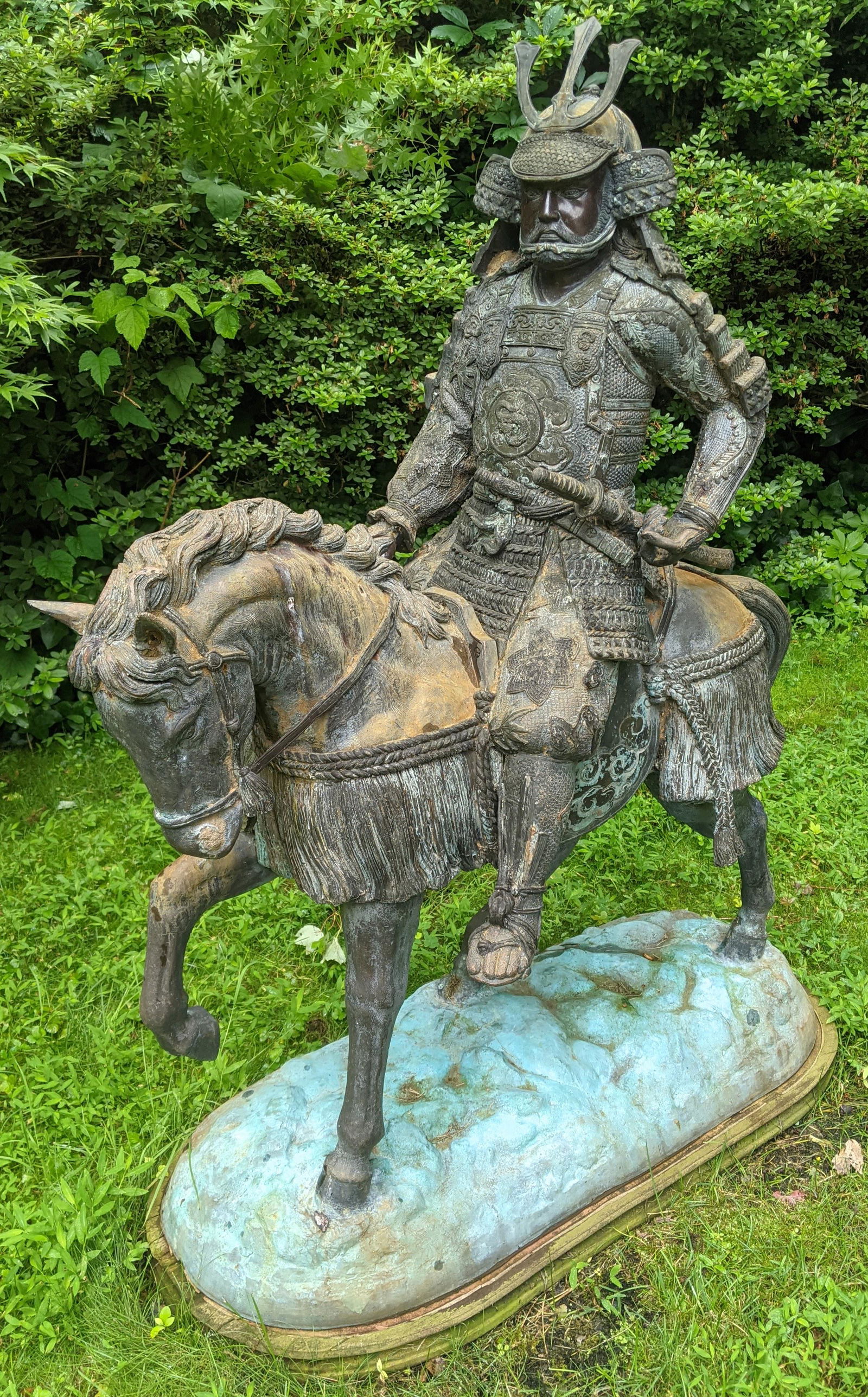 Monumental Outdoor Asian Bronze Warrior on Horse (1 of 11)