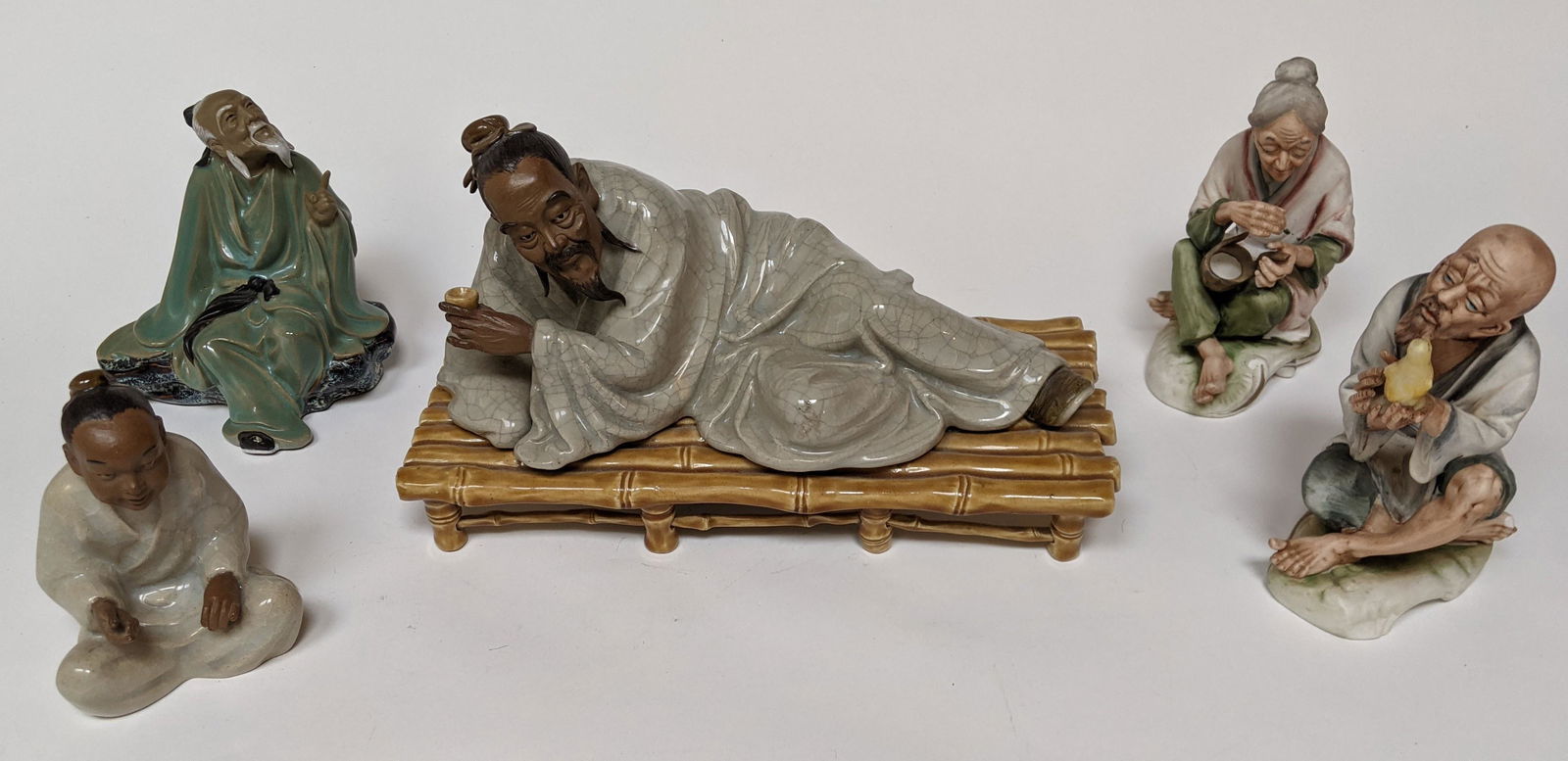 Lot of 5 Vintage Asian Mudd Figures (1 of 17)