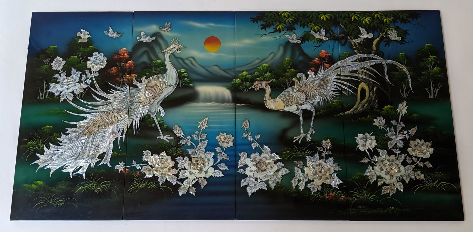 Asian Lacquered Wall Plaque (1 of 10)