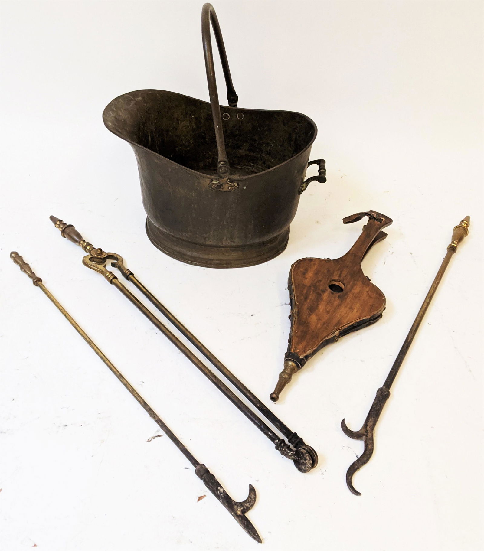 Brass Bucket Bellows & Fire Tools (1 of 9)