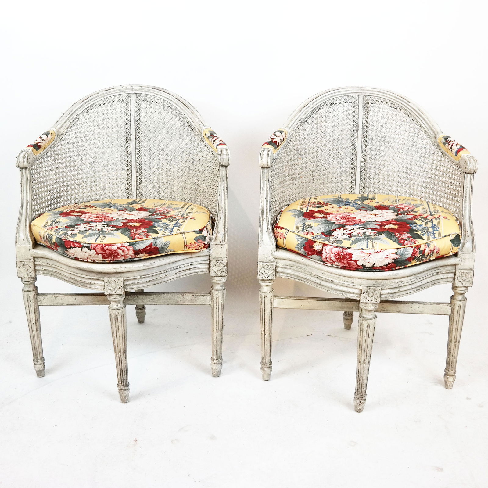 Pair of Baker Louis XVI-Style Corner Chairs (1 of 8)