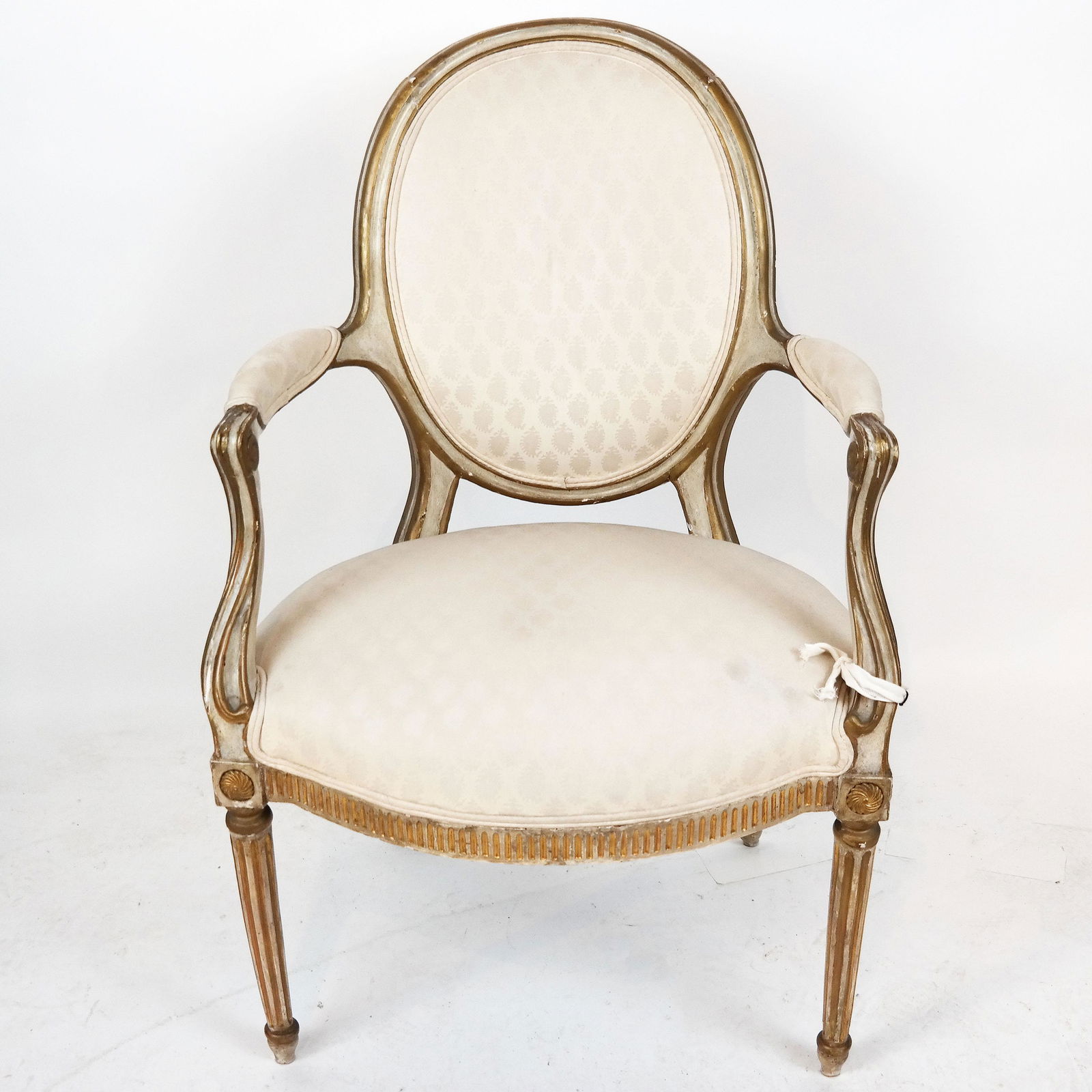 Late 18th C. George III Parcel Gilt Arm Chair (1 of 4)