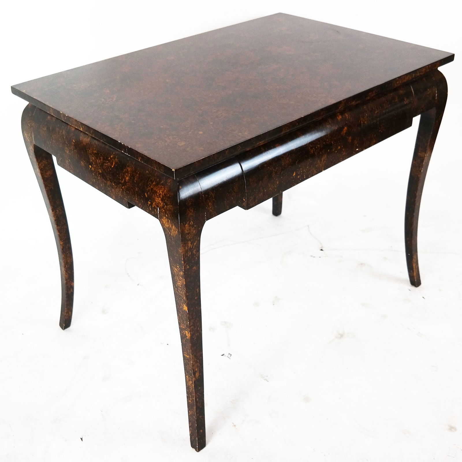 Faux Tortoiseshell One-Drawer Table (1 of 10)