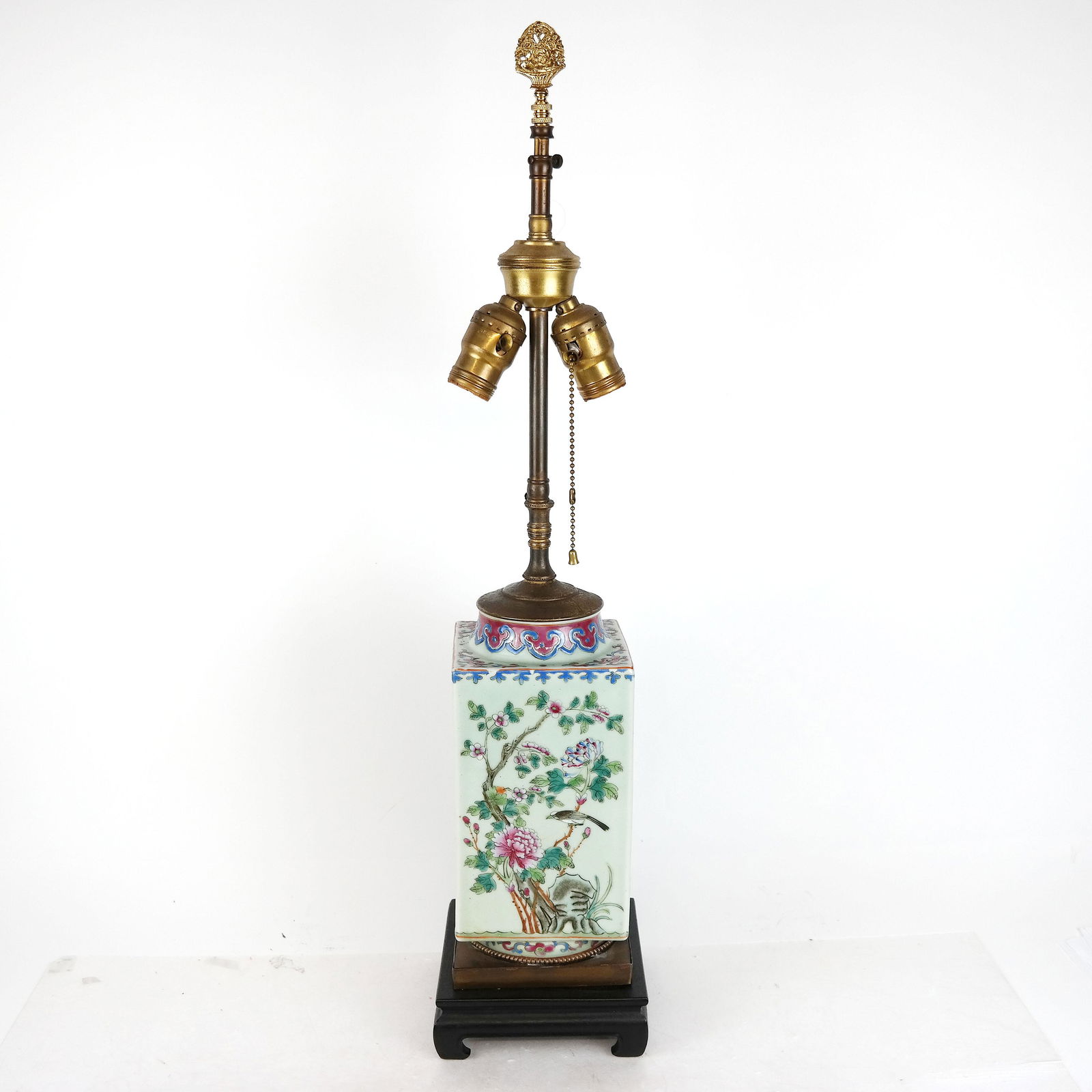 Asian Polychrome Enamel Table Lamp (1 of 17)