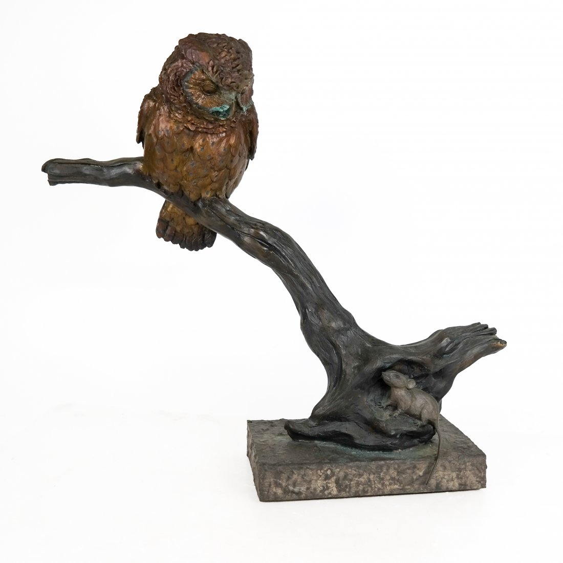 David H. TURNER: Owl & Mouse - Bronze Sculpture (1 of 6)
