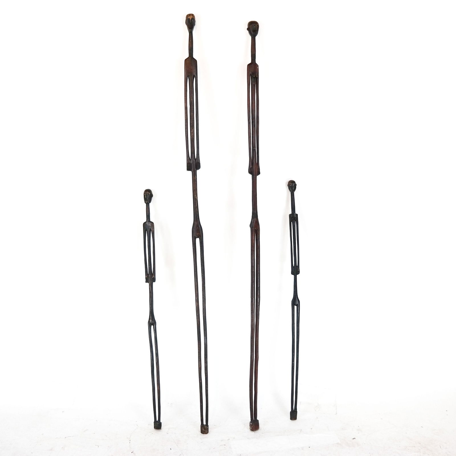 Pair of Tall Carved African Figures (1 of 7)