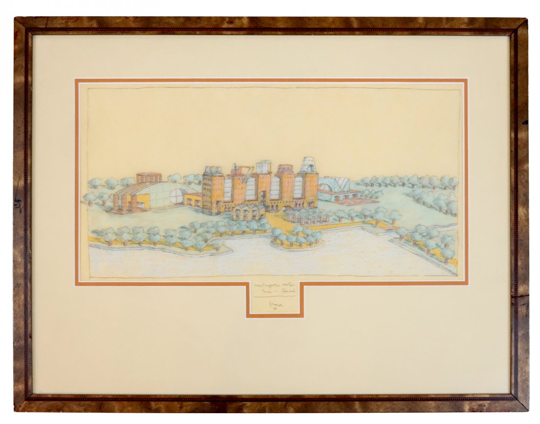 Michael GRAVES: "Disney Paris' - Mixed Media (1 of 7)