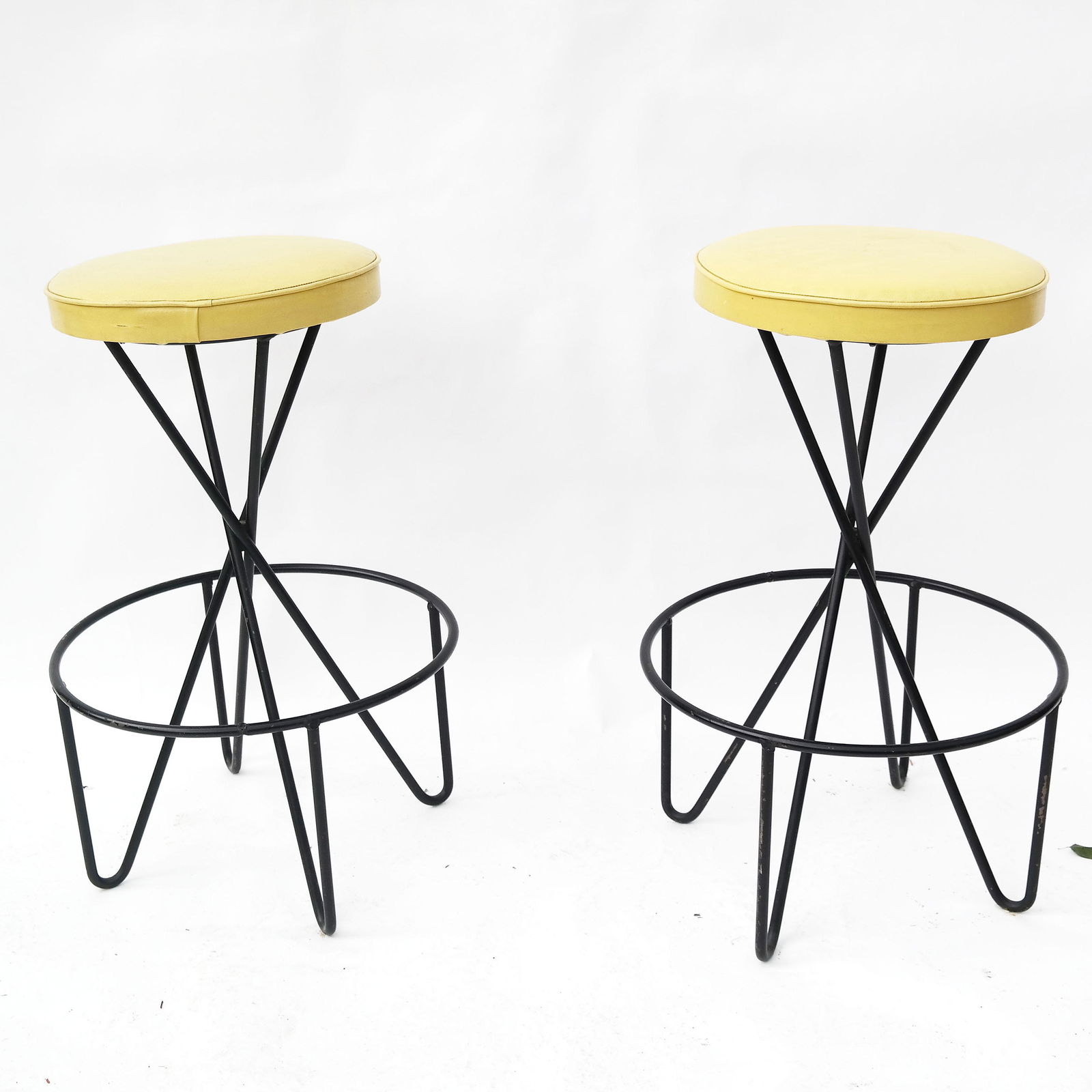 Pair of 1950s Welded Steel Bar Stools (1 of 5)