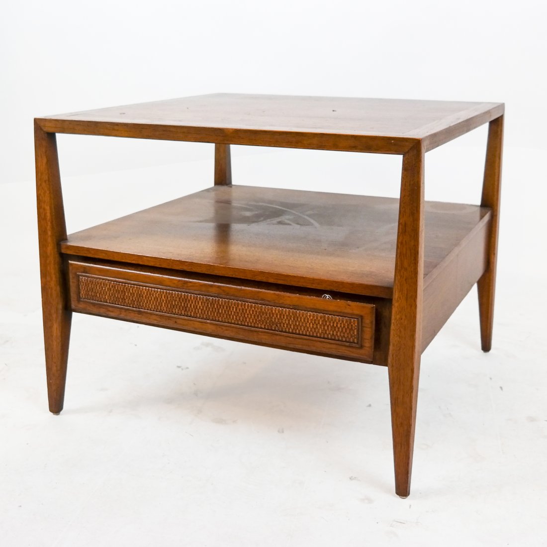 Mid-Century Modern Oak Two-Tier Table (1 of 9)