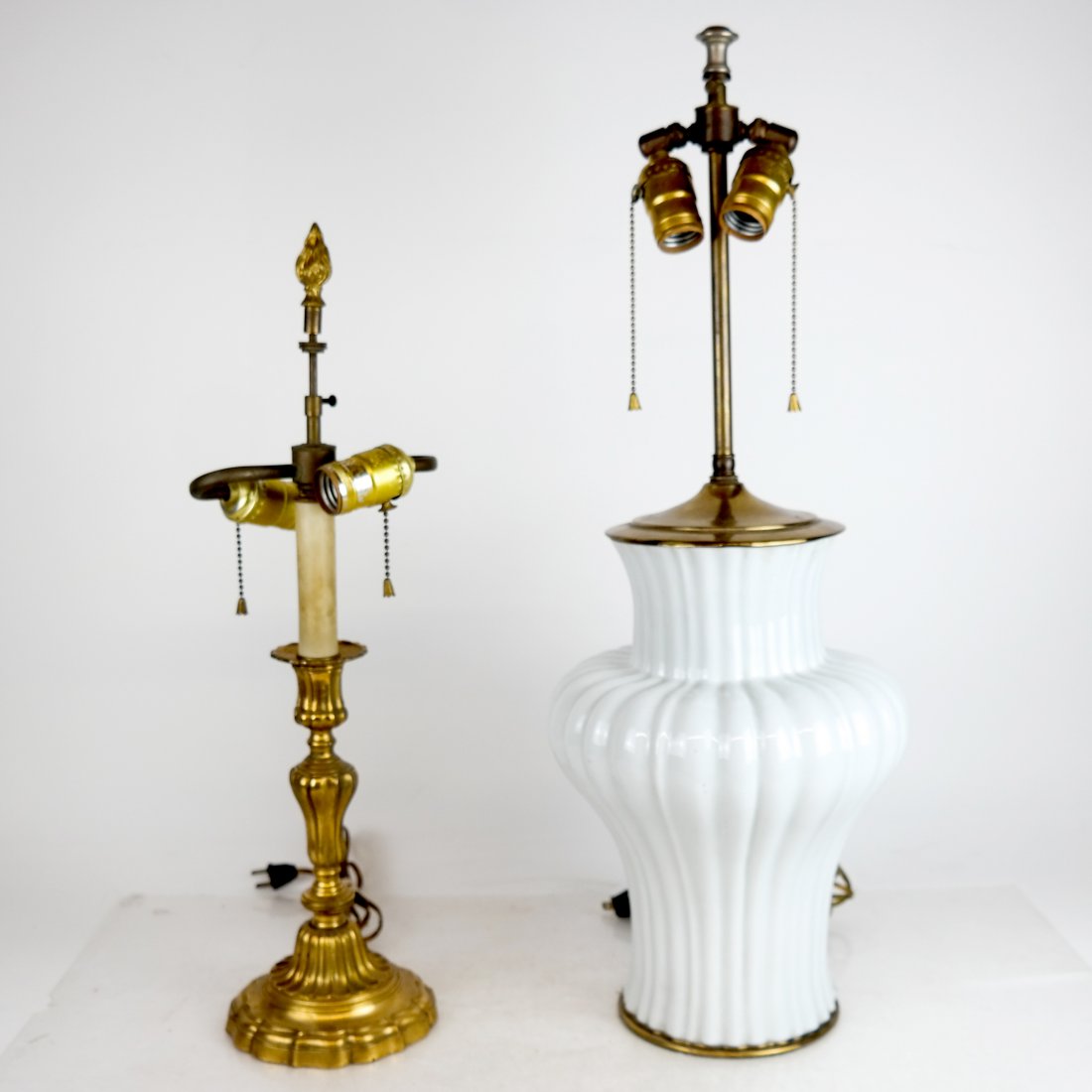 Two Table Lamps: Porcelain and Brass (1 of 8)