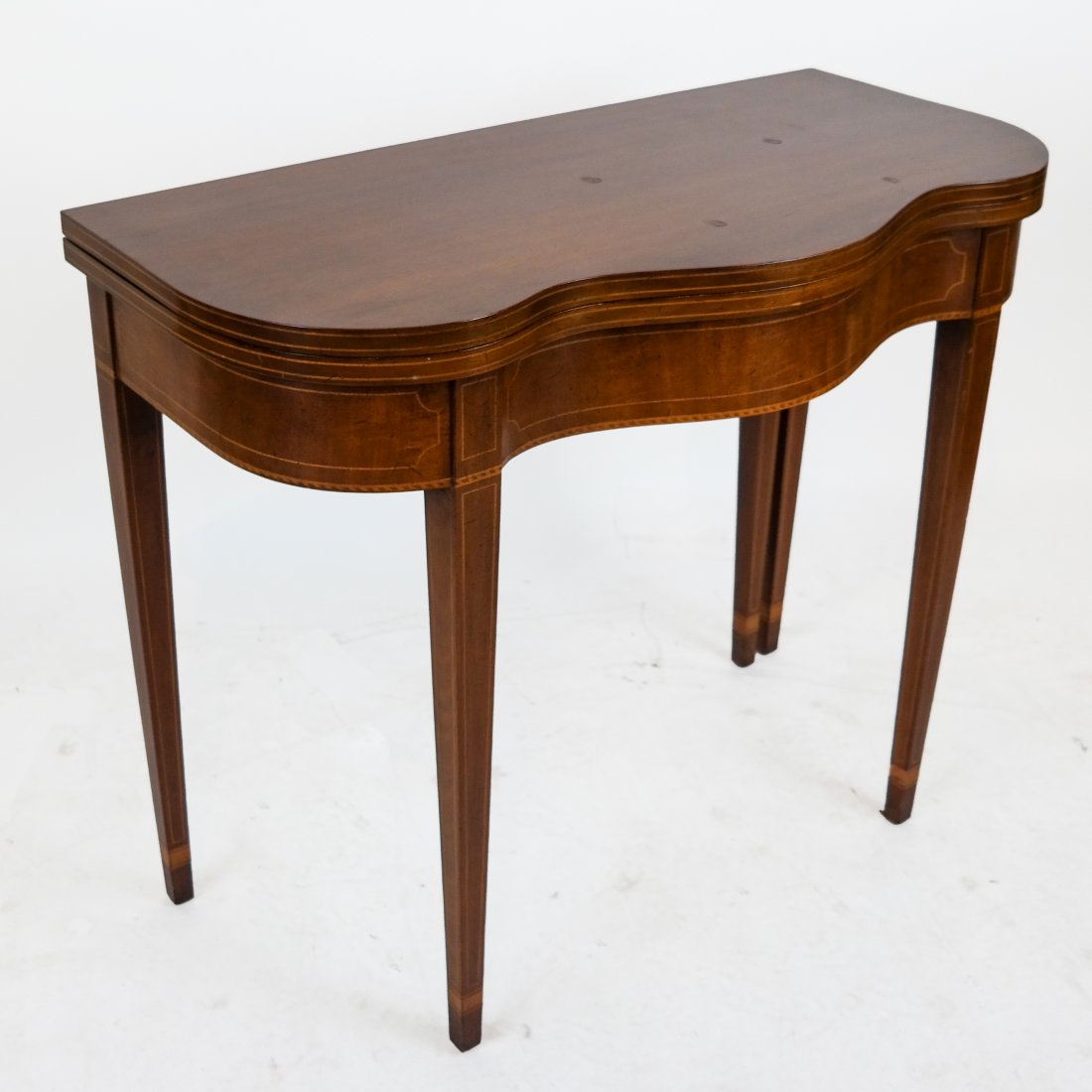 Walnut Flip Top Swing Leg Card or Game Table (1 of 9)