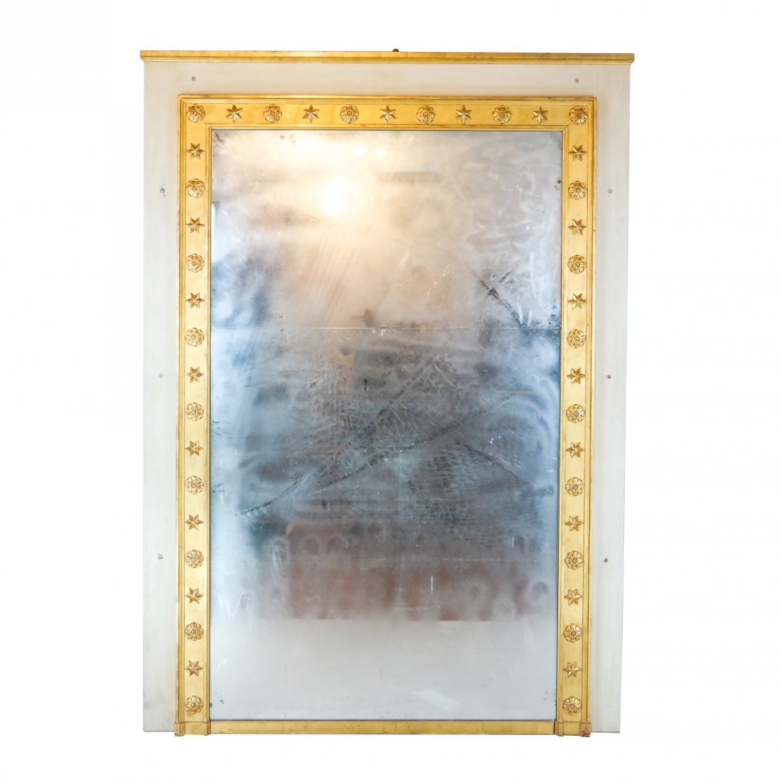 Large Classical Paint Decorated Mirror (1 of 4)