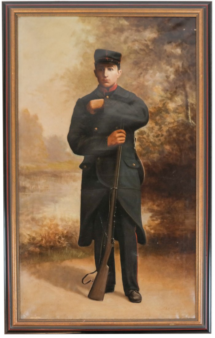 1916 Portrait of a Belgian Soldier, Signed (1 of 6)