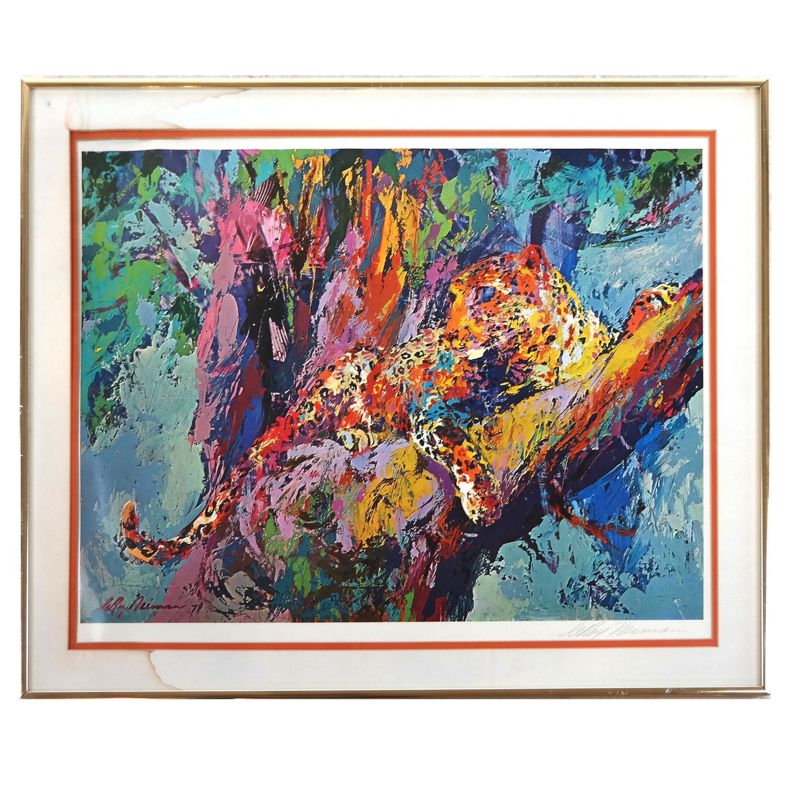 Leroy NEIMAN: Jaguar in Tree - Offset Print (1 of 7)