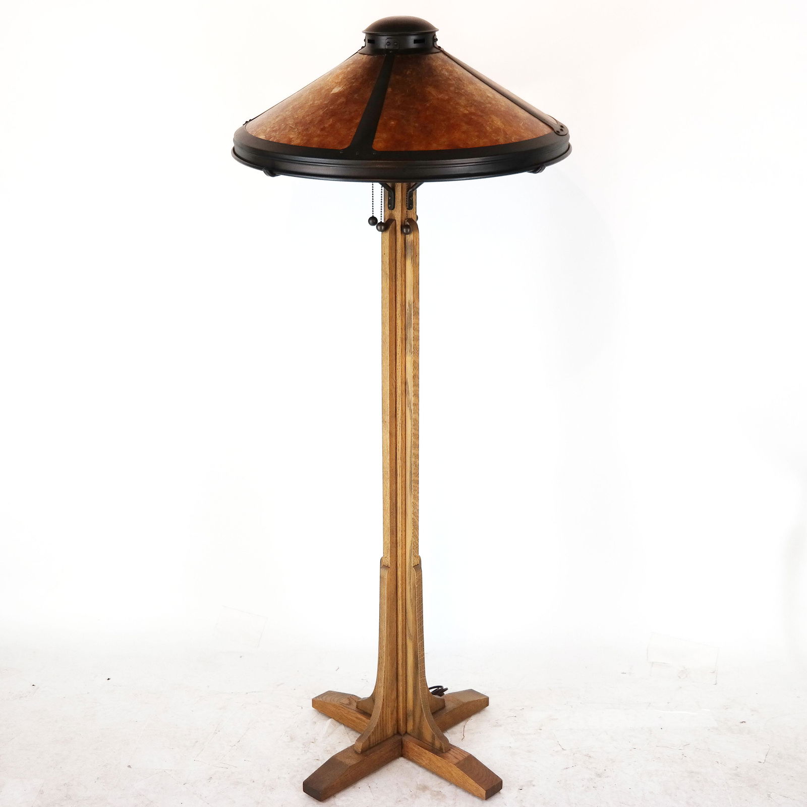 Mica Lamp Co. Oak Floor Lamp (1 of 11)
