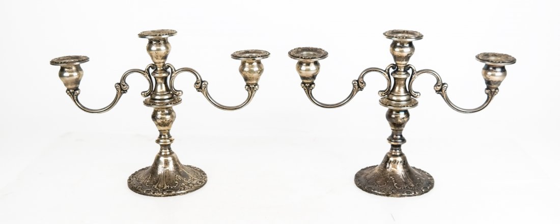 Pair Gorham Sterling Silver Candelabra (1 of 7)