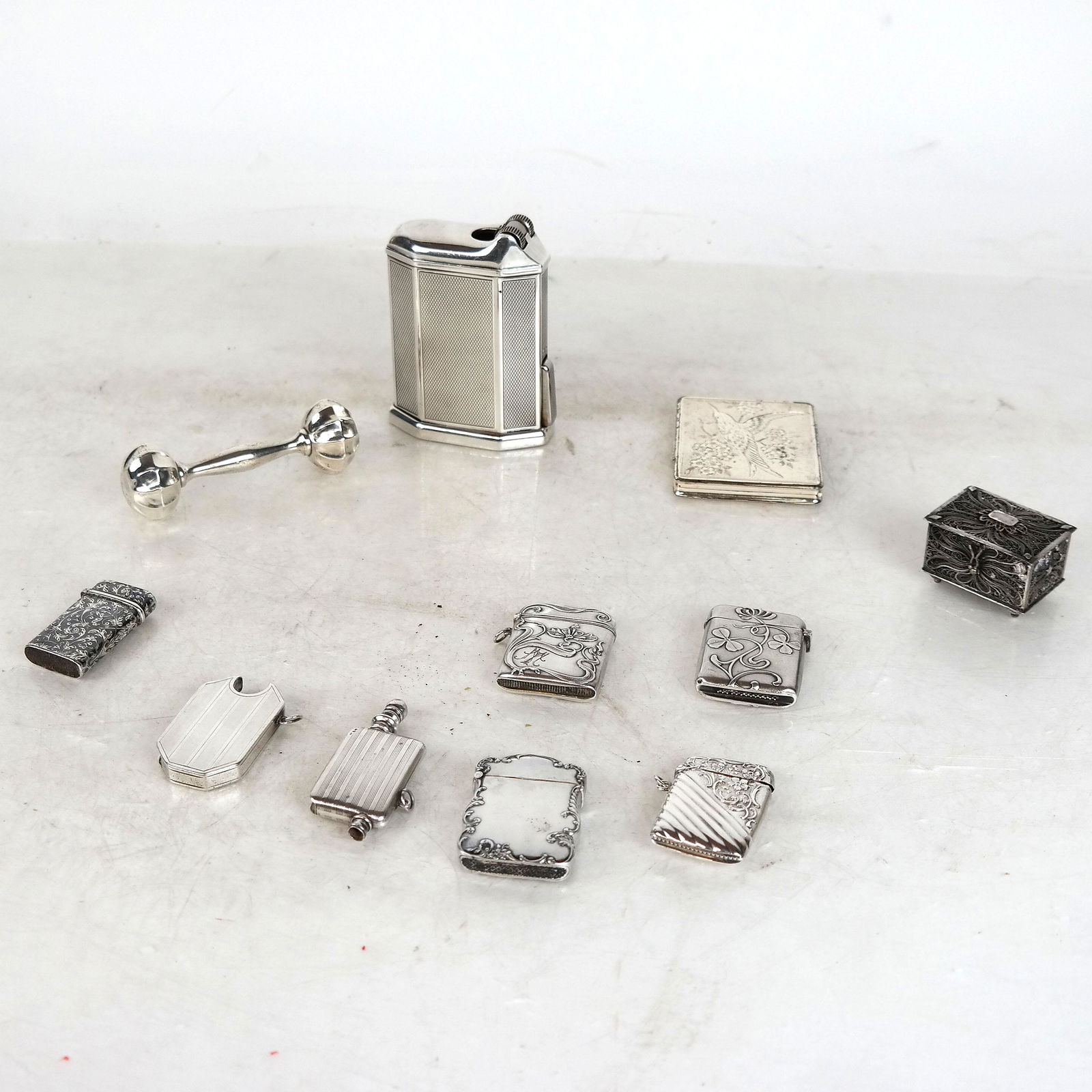 Eleven Silver & Other Boxes, More (1 of 12)