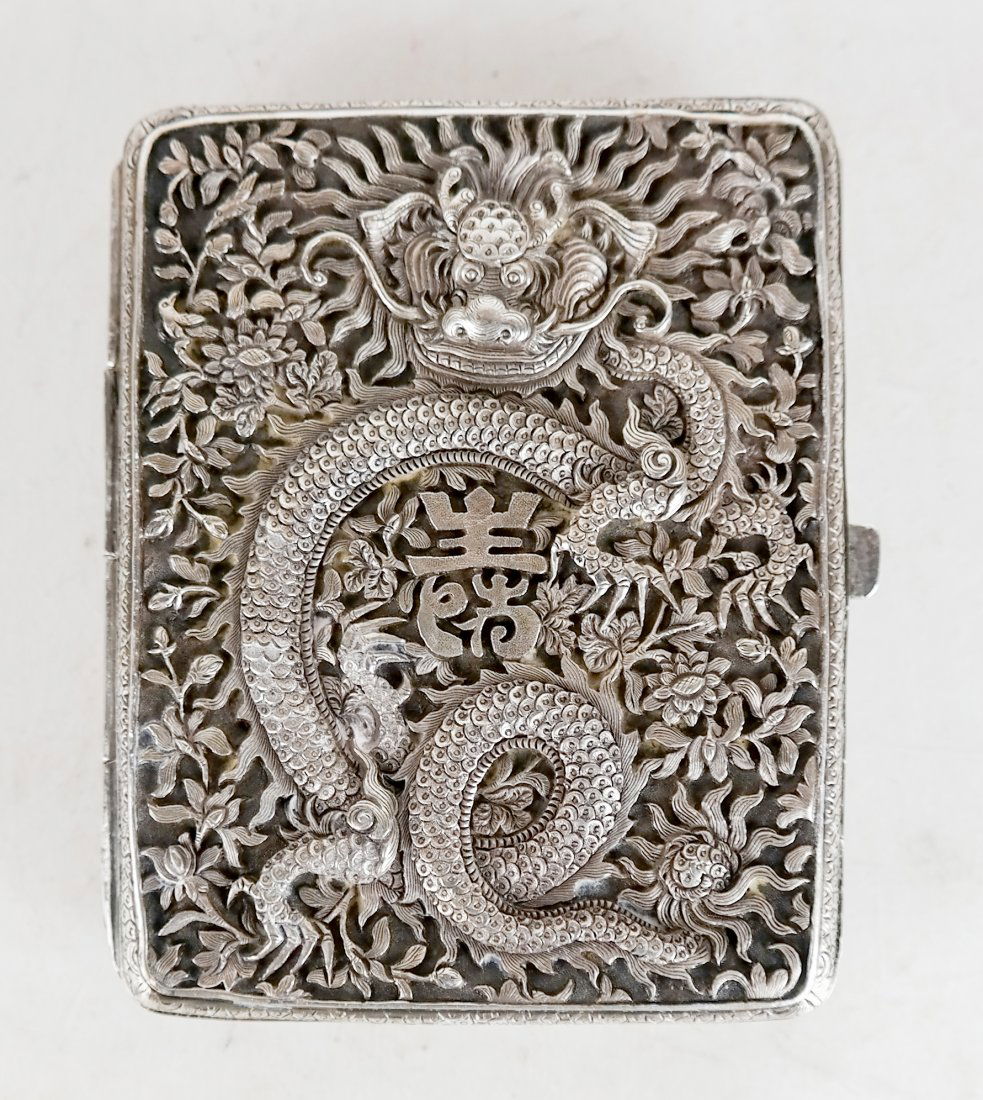 Chinese Silver Cigarette Box (1 of 5)