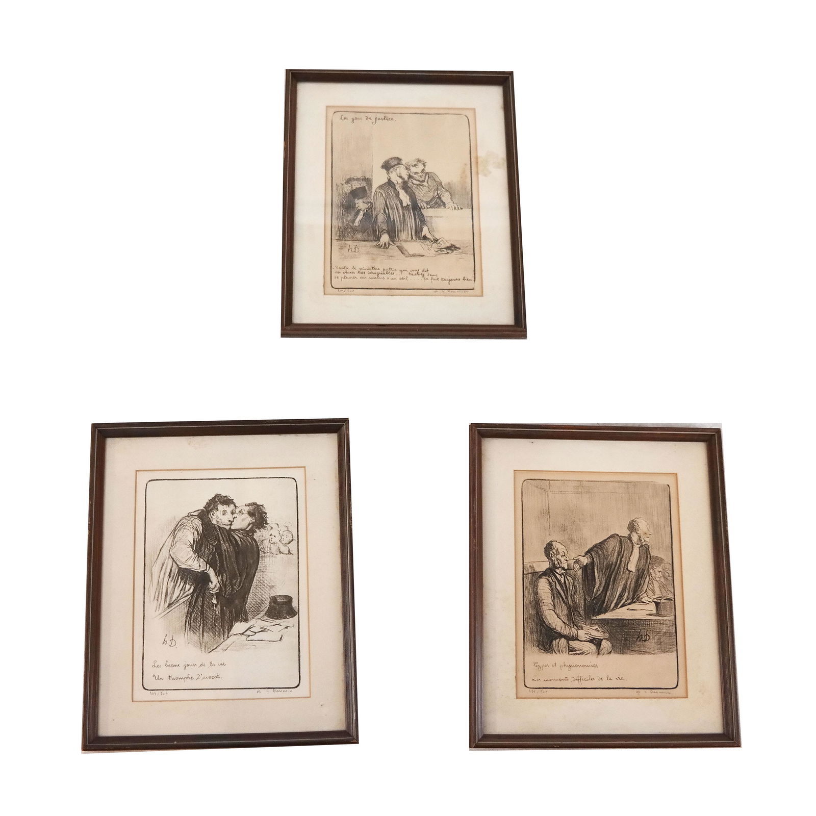 Honore DAUMIER: Three Justice Prints (1 of 11)